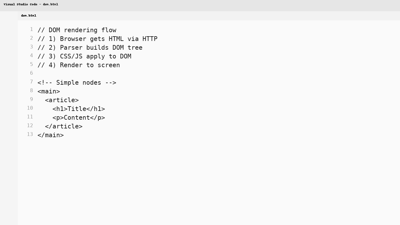 DOM flow notes in VS Code-like image