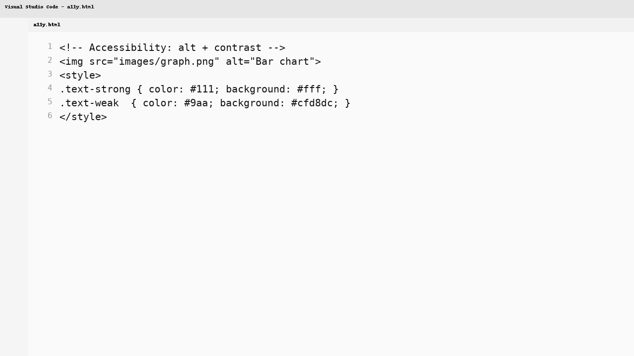 Accessibility contrast example image